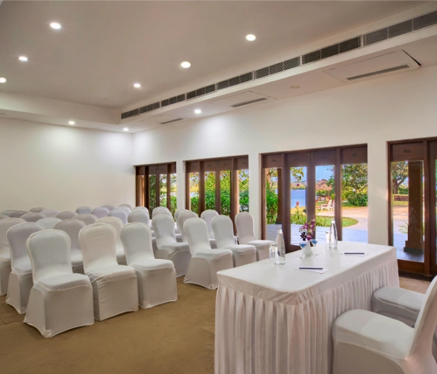 Indoor meetings setup at Mercure Devaaya Goa Resort