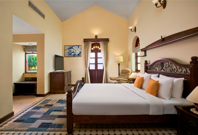 Mater bedroom of Maharaja Suite at Devaaya Resort North Goa