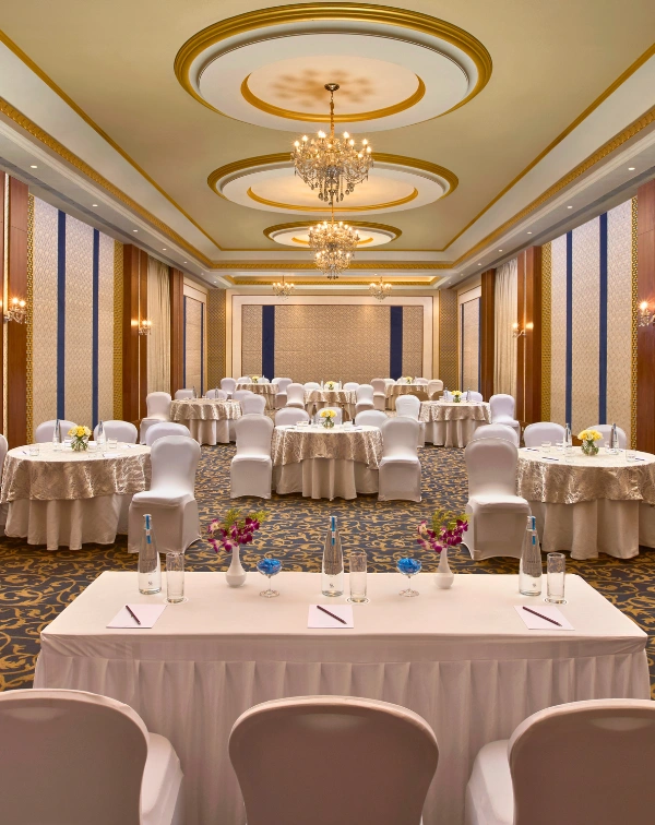 Mandovi Ballroom indoor wedding venue at Mercure Goa Devaaya Resort
