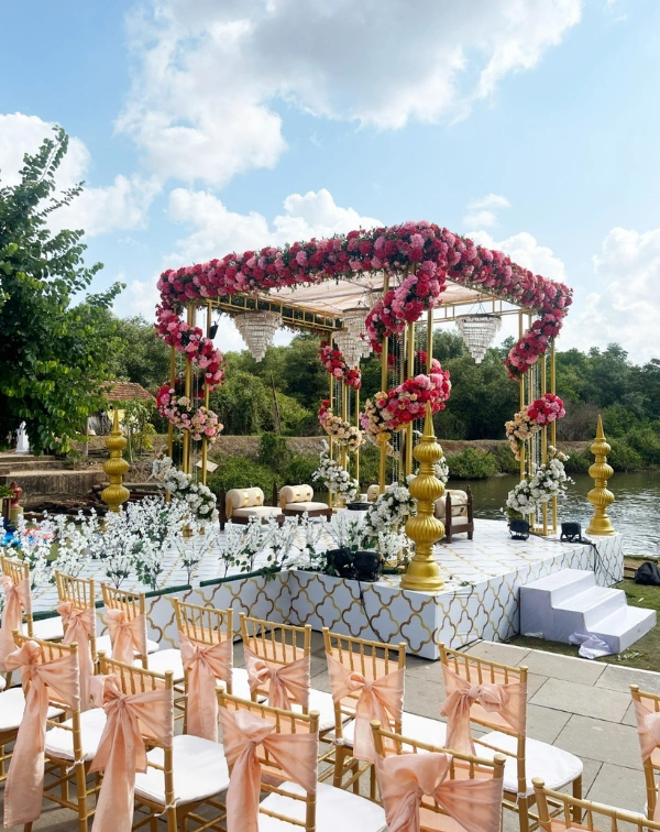 Riverside wedding venue at Mercure Goa Devaaya Resort with Mandovi River views